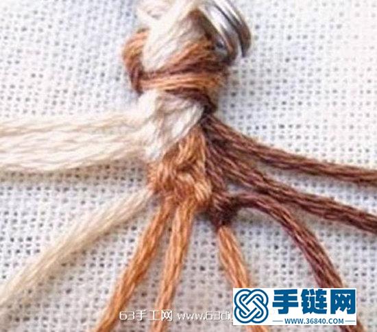 十股繩的編法 十股繩編織繩手鏈圖解