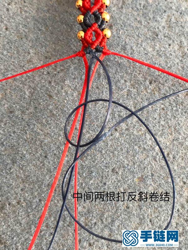 蠟線和珠子編成的漂亮手鏈