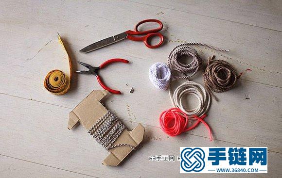 歐美風項鏈掛飾繩編手工制作