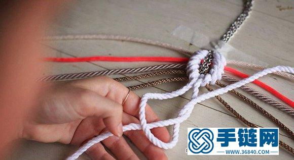 歐美風項鏈掛飾繩編手工制作