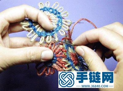 用麻繩編織的花形杯墊 杯墊手工編織