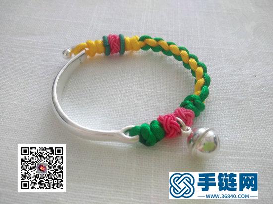 半鐲四股辮手鏈編法圖解步驟