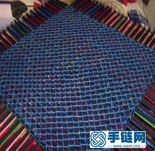 舊毛線編織坐墊圖解 毛線編織地毯方法