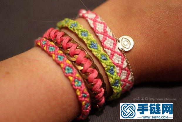 漂亮的手工繩編手鏈DIY教程