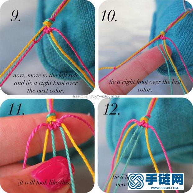 漂亮的手工繩編手鏈DIY教程