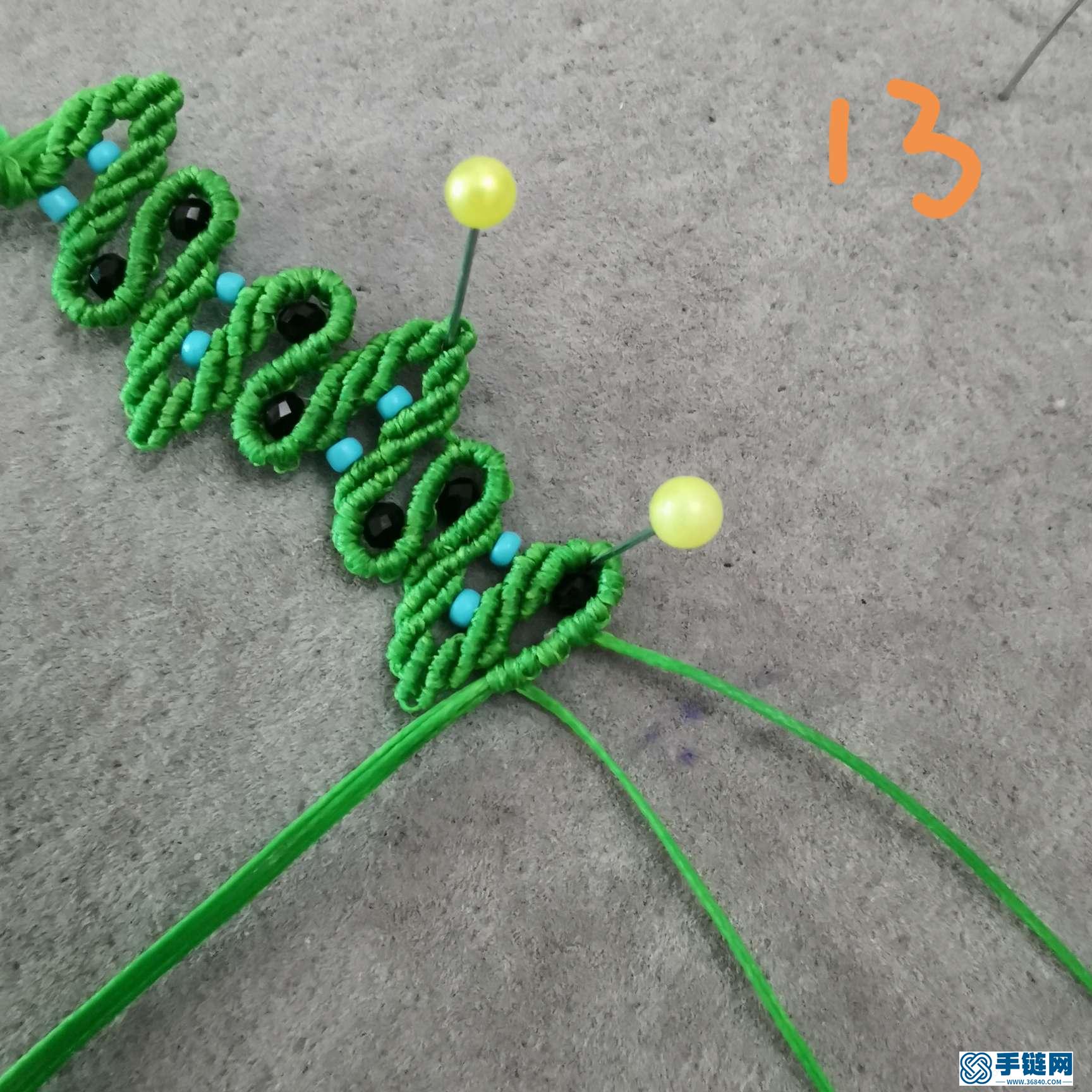好看的葉子手鏈編法