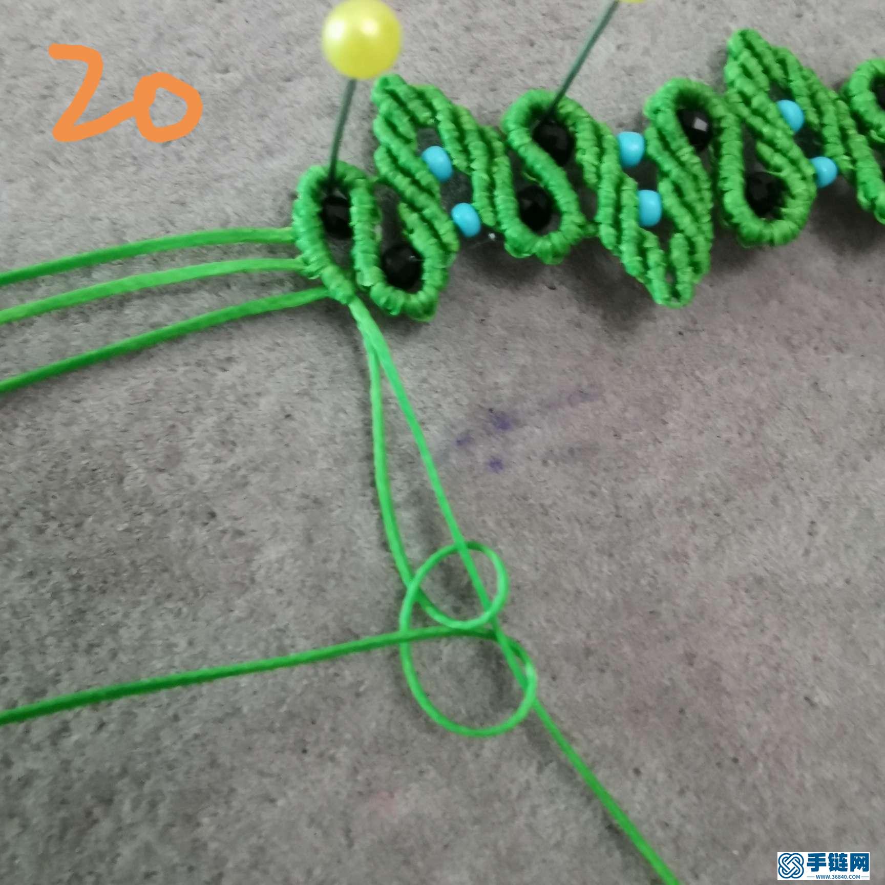 好看的葉子手鏈編法