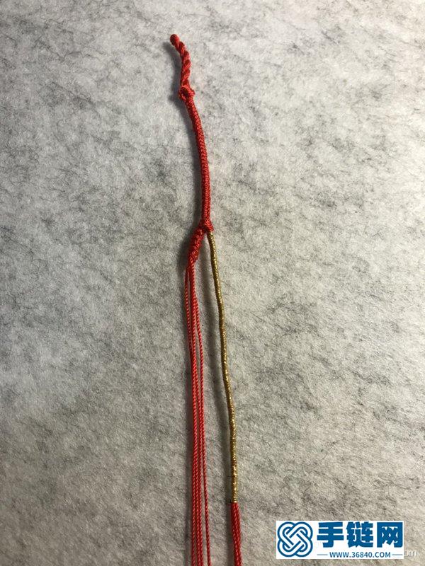 好運八股辮紅繩手鏈編法教程