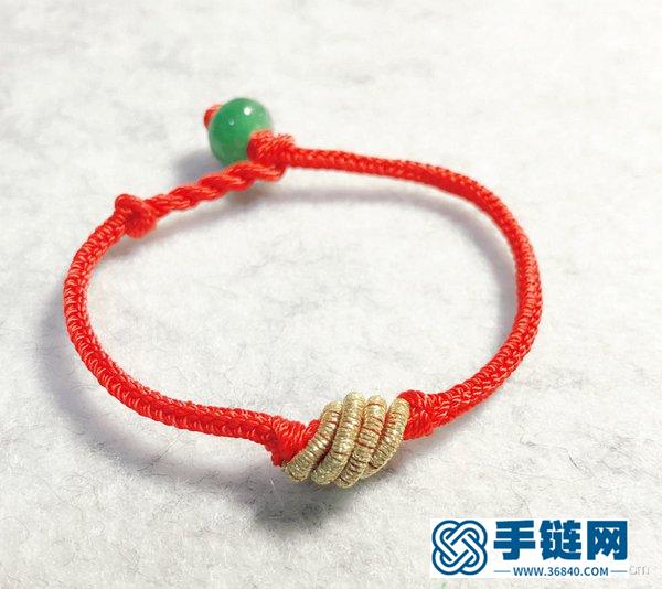 好運八股辮紅繩手鏈編法教程