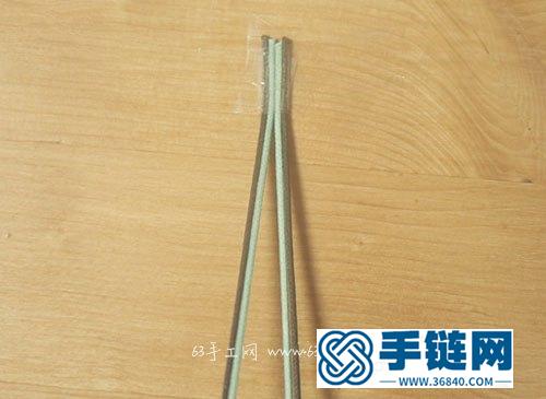 四線雙色繩手鏈編法教程