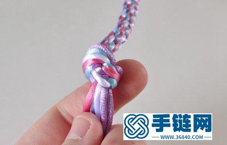 彩色手鏈編織教程 彩繩編織手鏈DIY圖解