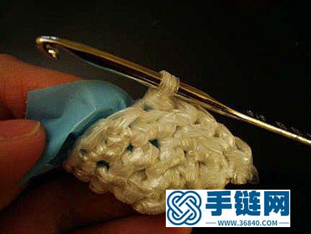 可愛的金魚鉤針編織教程 廢棄塑料袋編織小魚掛件