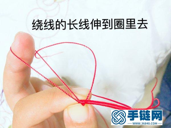 七色堇掛飾的編法 用繩子編一個七色堇鑰匙扣