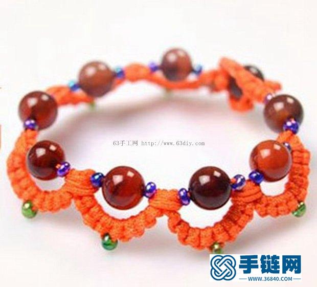 很有女人味的花型編繩手鏈教程