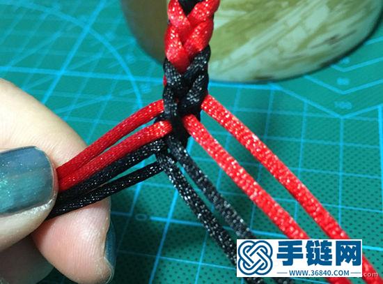 八股辮彩虹手鏈編織教程