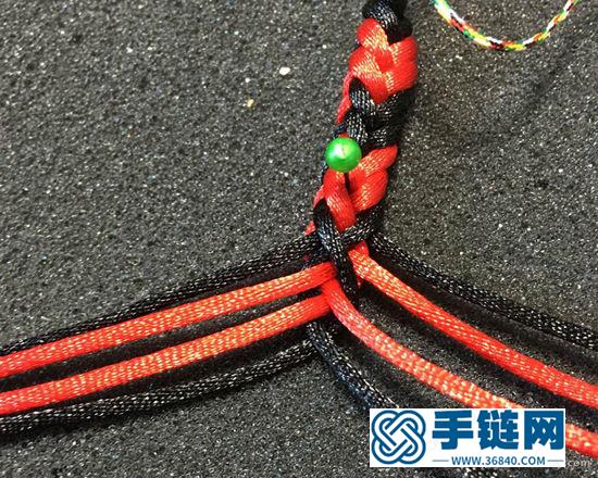 八股辮彩虹手鏈編織教程