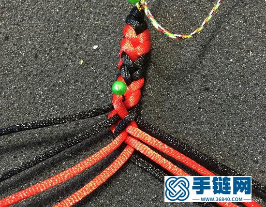 八股辮彩虹手鏈編織教程