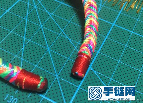 八股辮彩虹手鏈編織教程