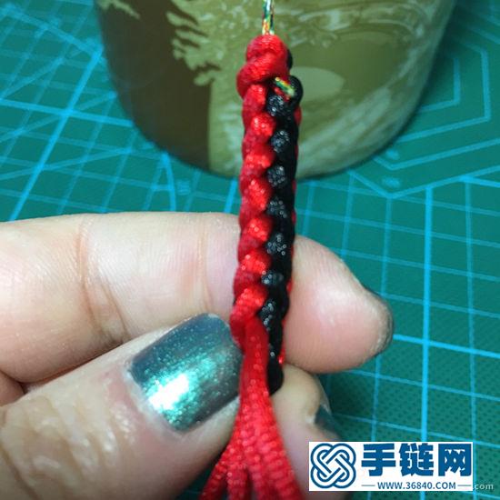 八股辮彩虹手鏈編織教程