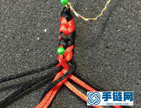 八股辮彩虹手鏈編織教程