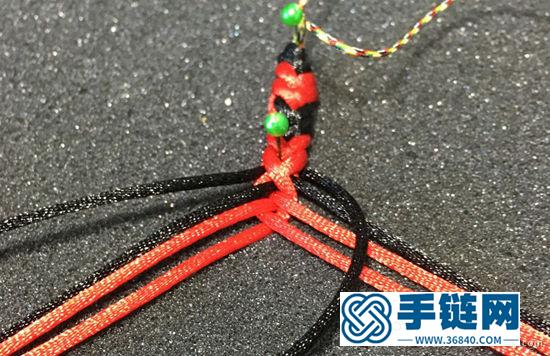 八股辮彩虹手鏈編織教程