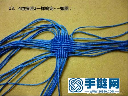 用繩子編四葉草 四葉草手鏈編法