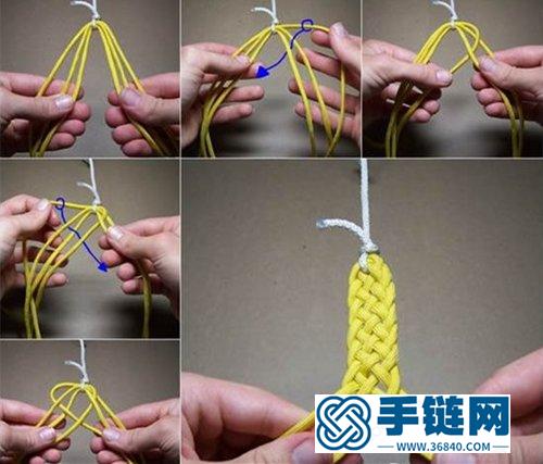 編繩入門之六股繩的編法圖解