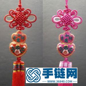 漂亮的盤(pán)長(zhǎng)香包掛飾走線(xiàn)圖