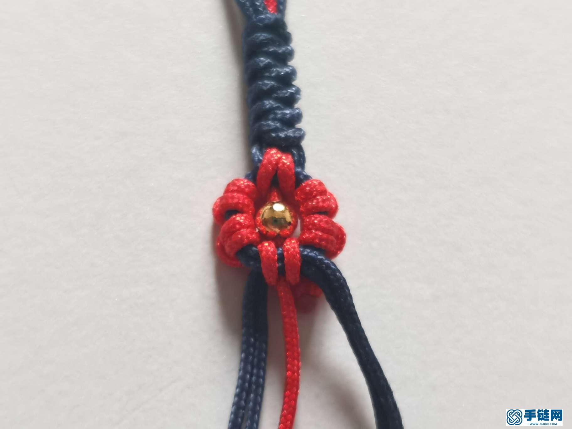 小紅花手鏈的編法