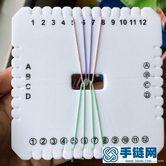 用方盤編器編一條八股繩手鏈