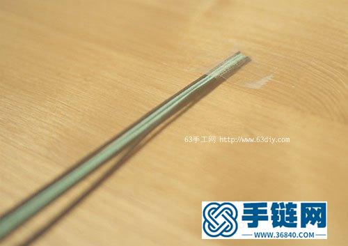 小女人味雙色繩手鏈編法圖解