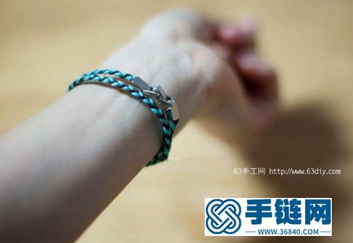 小女人味雙色繩手鏈編法圖解