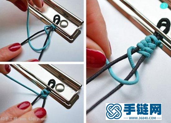 春夏清爽風格的手鏈編織方法圖解