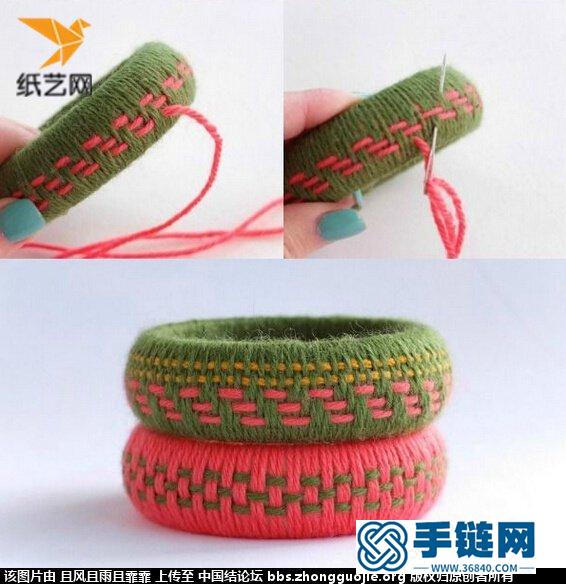 從其他網站上看到的手鐲diy，很有感覺哦，感謝折藝網原創