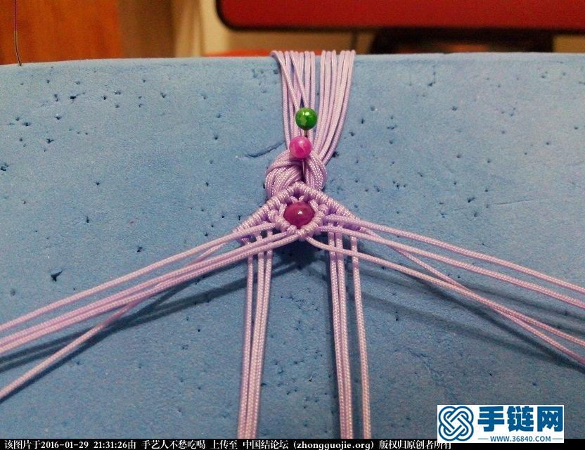 紫色浪漫手繩-新手學習作品