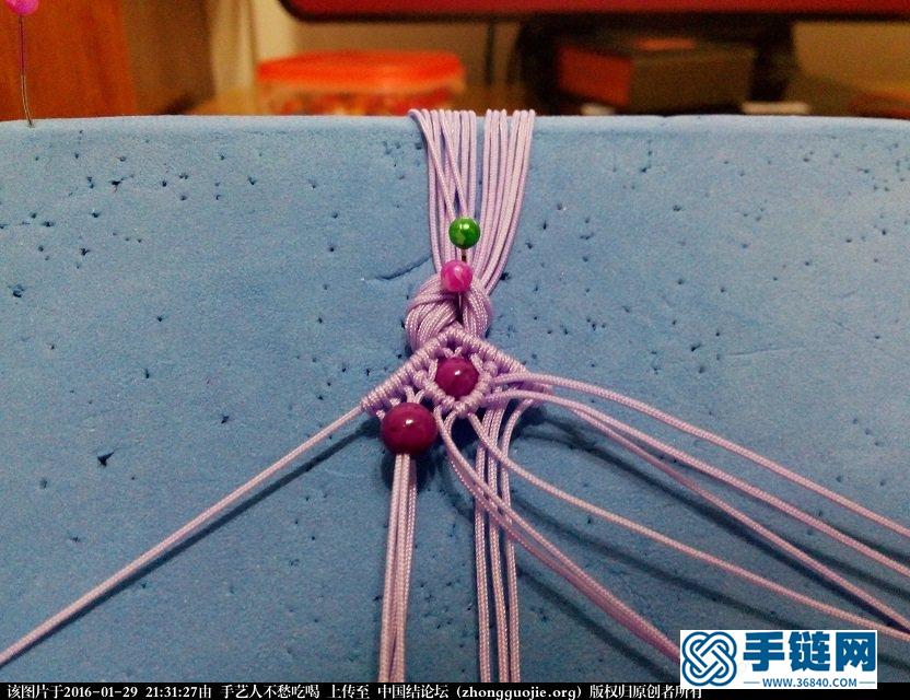 紫色浪漫手繩-新手學習作品