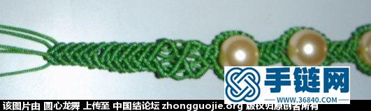 做了一款斜卷結串珠手鏈給大家看看