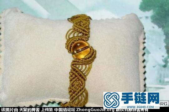 （轉載）一款斜卷結手鏈，簡單易學。