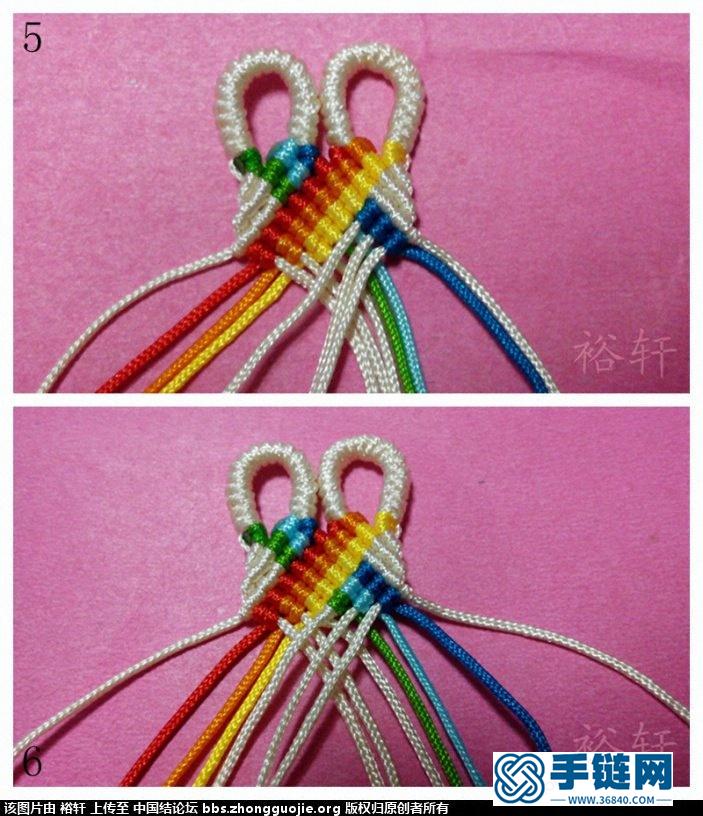 彩色斜卷手鏈教程