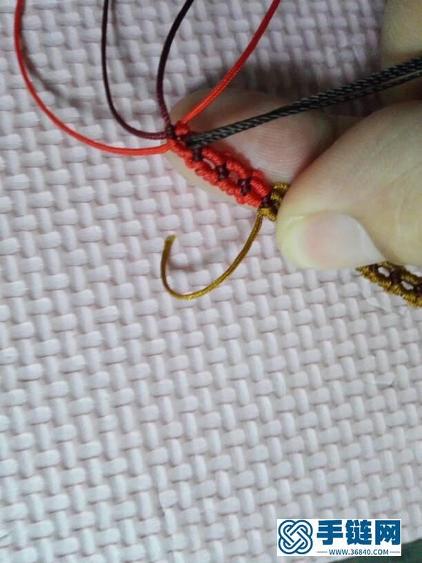 珍珠斜卷結手鏈