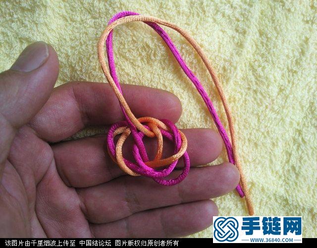 【原創】紐扣結變化手鏈（有點像蘋果）
