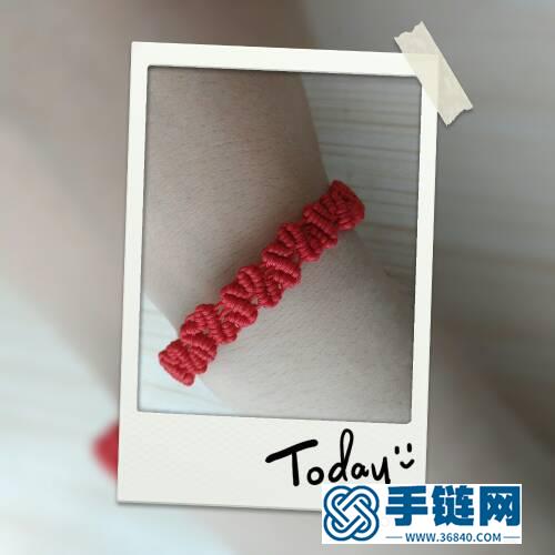 心型手鏈:清新心形手鏈編法
