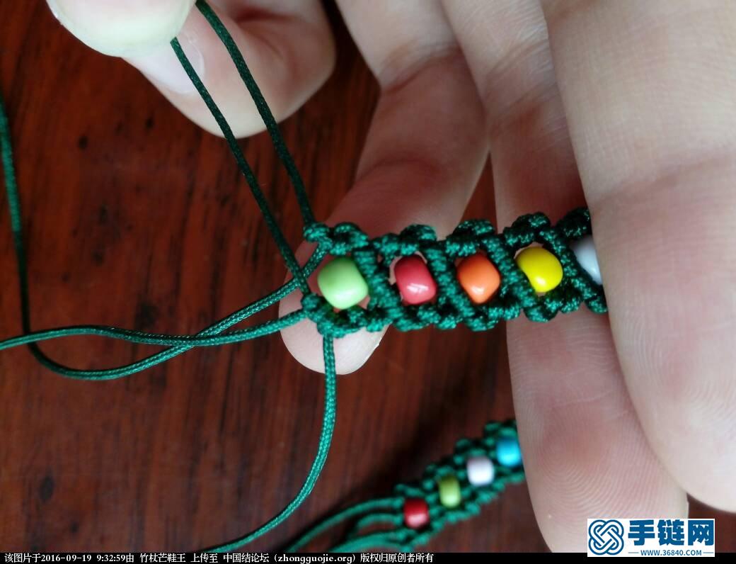 “何師的玉珠鋪子”的三彩福祿壽手鏈編法