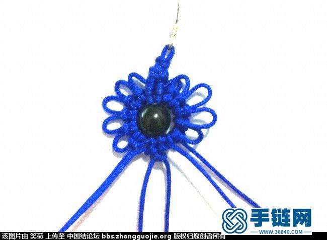 云雀結編的簡單好看的向陽花耳墜