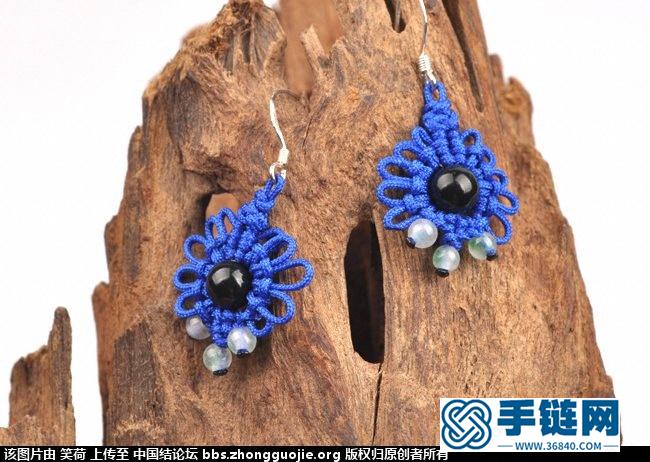 云雀結編的簡單好看的向陽花耳墜