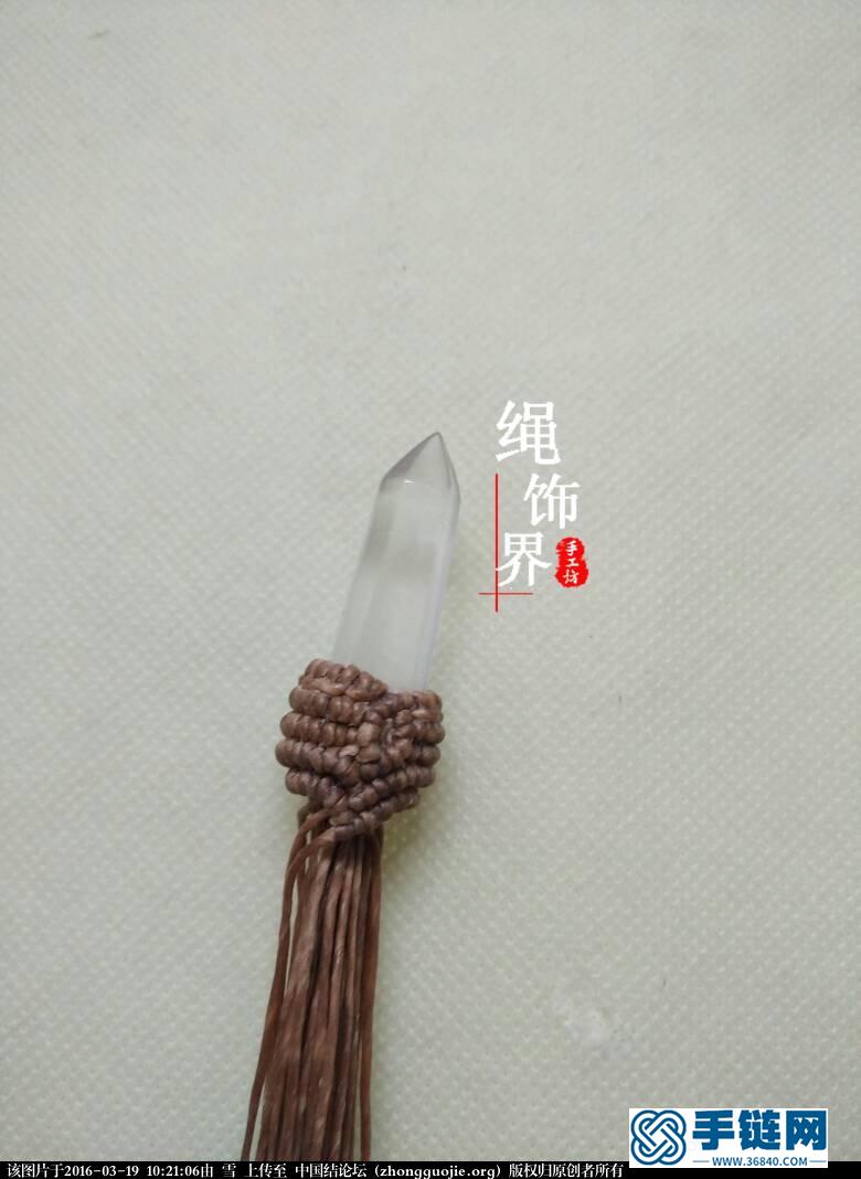 水晶柱+包石 項鏈吊墜編織過程