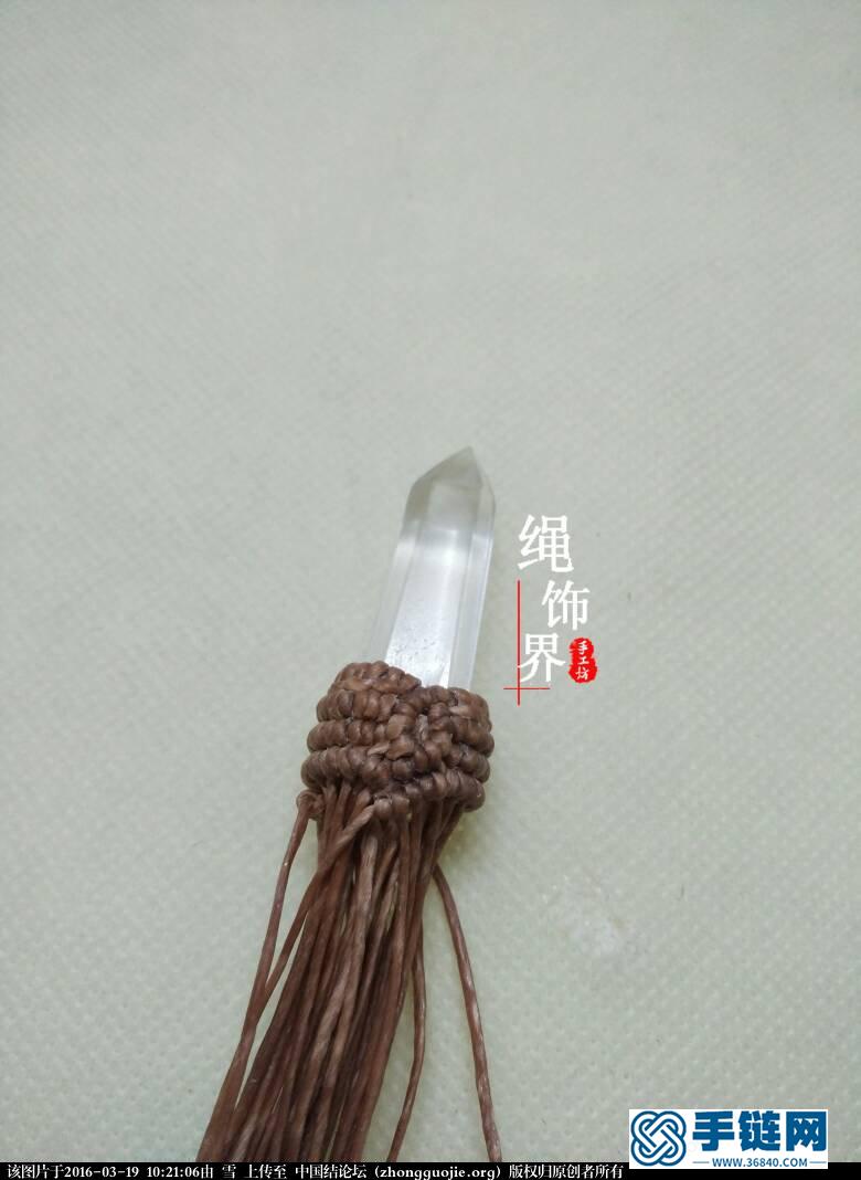 水晶柱+包石 項鏈吊墜編織過程