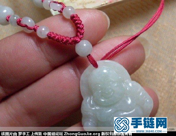項鏈繩掛玉墜兒的方法圖解(回復心心是豬結友的問題）