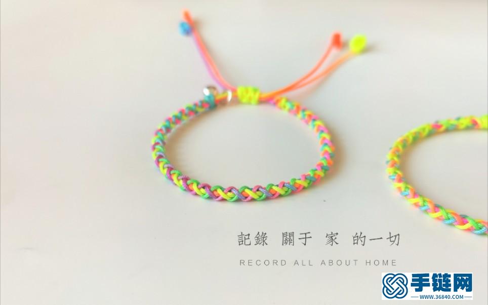 簡(jiǎn)單8根線，可以編一個(gè)漂亮的五彩手繩   詳細(xì)教程