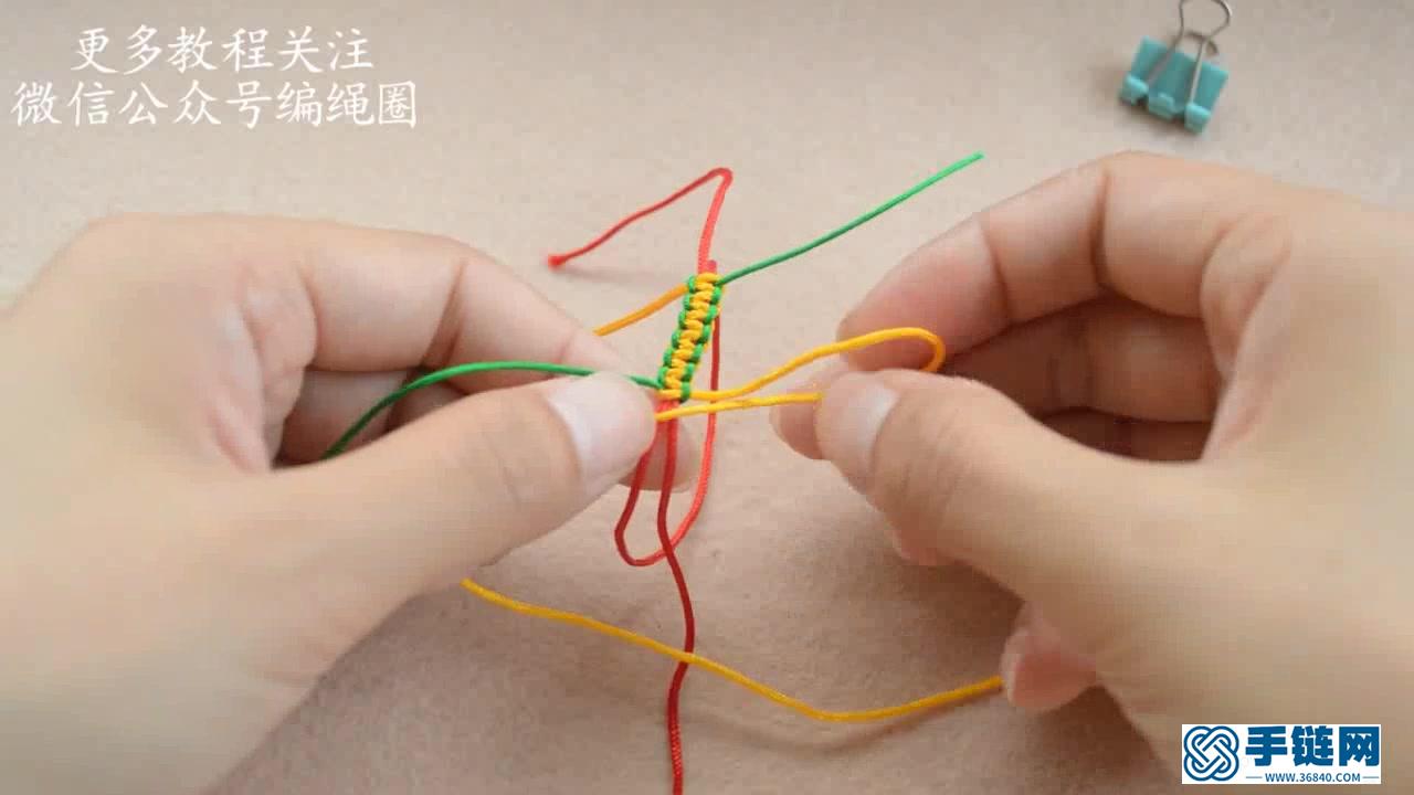 平結線圈視頻教程（零基礎手工編繩入門）